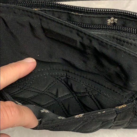 Quilted Vera Bradley small handbag Black and Tan - Picture 11 of 11